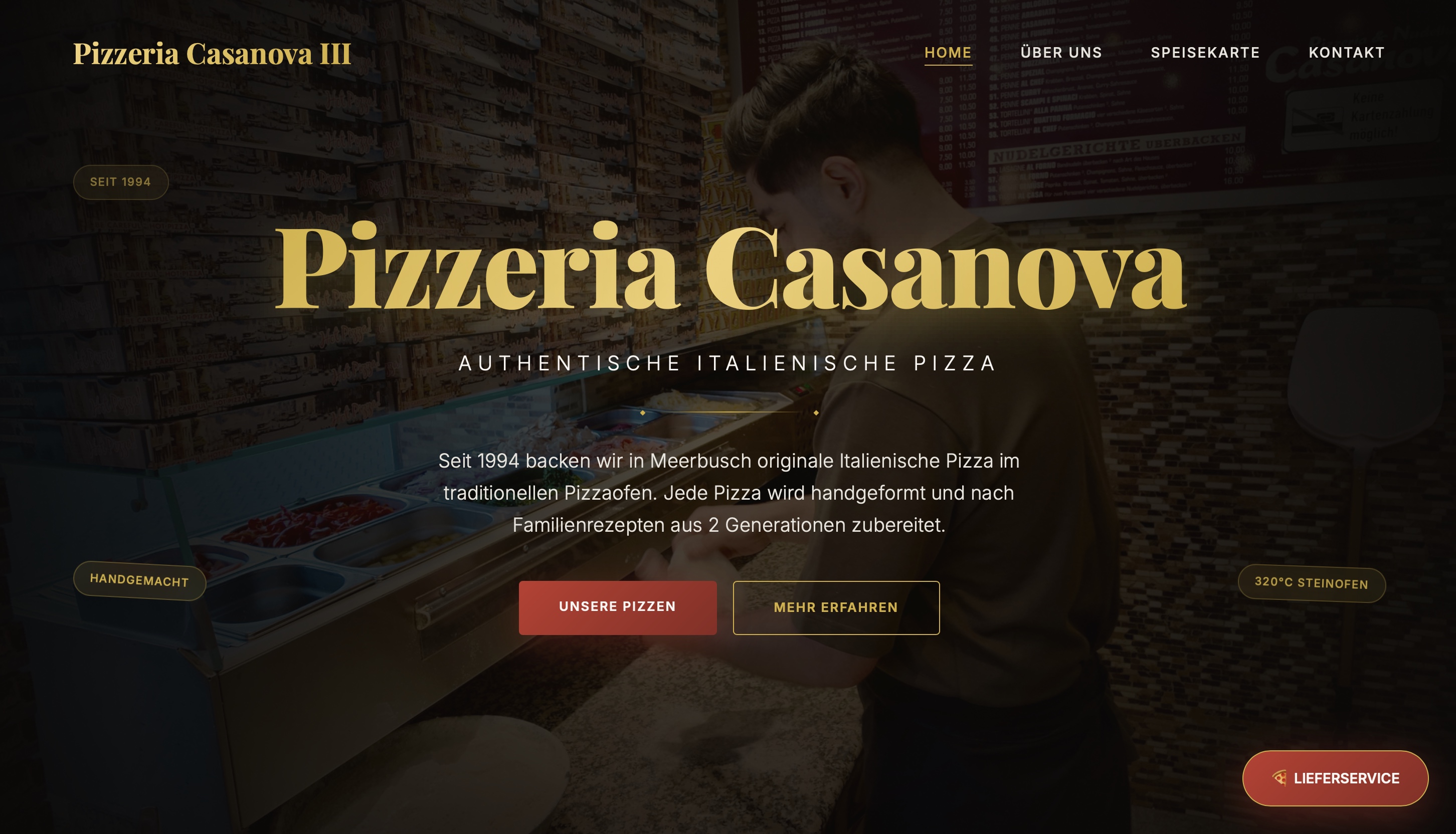 Pizzeria Casanova Website